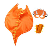 Maxbell 2xDragon Clothing Trick or Treating Cape Cosplay Cartoon for Halloween Gifts Orange