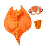 Maxbell 2xDragon Clothing Trick or Treating Cape Cosplay Cartoon for Halloween Gifts Orange