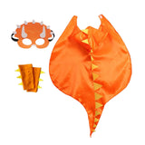 Maxbell 3xDragon Clothing Trick or Treating Cape Cosplay Cartoon for Halloween Gifts Orange