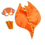 Maxbell 4xDragon Clothing Trick or Treating Cape Cosplay Cartoon for Halloween Gifts Orange
