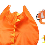 Maxbell 2xDragon Clothing Trick or Treating Cape Cosplay Cartoon for Halloween Gifts Orange