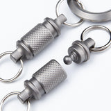 Maxbell 5xTitanium Alloy Keychain Key Holder Clip for Outdoor Tool Waist Belt Unisex