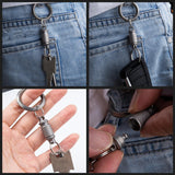 Maxbell 6xTitanium Alloy Keychain Key Holder Clip for Outdoor Tool Waist Belt Unisex