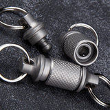Maxbell 6xTitanium Alloy Keychain Key Holder Clip for Outdoor Tool Waist Belt Unisex