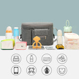 Maxbell Portable Storage Bag Cup Holder Bottle Diaper Baby Toy Stroller Organizer Blue