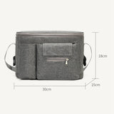 Maxbell Portable Storage Bag Cup Holder Bottle Diaper Baby Toy Stroller Organizer Blue