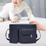 Maxbell Portable Storage Bag Cup Holder Bottle Diaper Baby Toy Stroller Organizer Blue