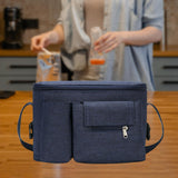 Maxbell Portable Storage Bag Cup Holder Bottle Diaper Baby Toy Stroller Organizer Blue