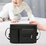 Maxbell Portable Storage Bag Cup Holder Bottle Diaper Baby Toy Stroller Organizer Black