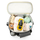 Maxbell Portable Storage Bag Cup Holder Bottle Diaper Baby Toy Stroller Organizer Gray