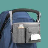 Maxbell Portable Storage Bag Cup Holder Bottle Diaper Baby Toy Stroller Organizer Gray