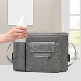 Maxbell Portable Storage Bag Cup Holder Bottle Diaper Baby Toy Stroller Organizer Gray