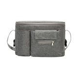 Maxbell Portable Storage Bag Cup Holder Bottle Diaper Baby Toy Stroller Organizer Gray