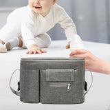 Maxbell Portable Storage Bag Cup Holder Bottle Diaper Baby Toy Stroller Organizer Gray