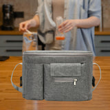 Maxbell Portable Storage Bag Cup Holder Bottle Diaper Baby Toy Stroller Organizer Gray