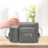 Maxbell Portable Storage Bag Cup Holder Bottle Diaper Baby Toy Stroller Organizer Gray