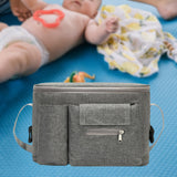 Maxbell Portable Storage Bag Cup Holder Bottle Diaper Baby Toy Stroller Organizer Gray
