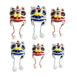 Maxbell Tradition Hat Chinese Style Warm Crochet with Pom Autumn and Winter red adult