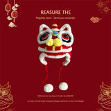 Maxbell Tradition Hat Chinese Style Warm Crochet with Pom Autumn and Winter baby red