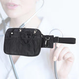 Maxbell 3xUtility Nurse Fanny Pack Nursing Organizer Belt Nurse Apron Hip Bag Pouch Black