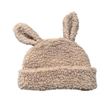 Maxbell Cartoon Women Hat Plush Outdoor Rabbit Ear Slouchy Hat Winter Warm khaki