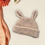 Maxbell Cartoon Women Hat Plush Outdoor Rabbit Ear Slouchy Hat Winter Warm khaki