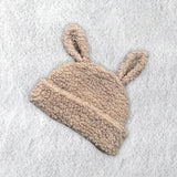 Maxbell Cartoon Women Hat Plush Outdoor Rabbit Ear Slouchy Hat Winter Warm khaki