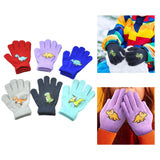 Maxbell Kids Winter Gloves Winter Warm Stretchy Mitten Knit Gloves Washable Child