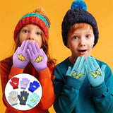 Maxbell Kids Winter Gloves Winter Warm Stretchy Mitten Knit Gloves Washable Child
