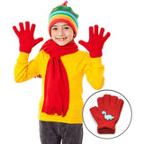 Maxbell Kids Winter Gloves Winter Warm Stretchy Mitten Knit Gloves Washable Child