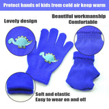 Maxbell Kids Winter Gloves Winter Warm Stretchy Mitten Knit Gloves Washable Child