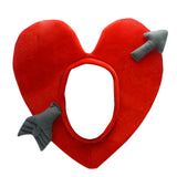 Maxbell 5xRed Heart Hat Headgear Photo Props Head Warm Cover for Adults Party Holiday