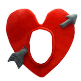 Maxbell 3xRed Heart Hat Headgear Photo Props Head Warm Cover for Adults Party Holiday