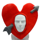 Maxbell 3xRed Heart Hat Headgear Photo Props Head Warm Cover for Adults Party Holiday