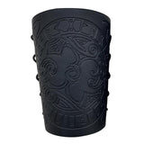 Maxbell 3xArm Bracer Medieval PU Leather Wrist Guard Wristband for Larp Black