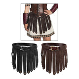 Maxbell 4xMedieval Fringe Tassel Belt Skirts Costume Accessories Cosplay Short Dress Black