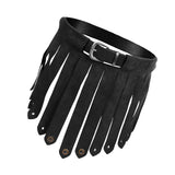 Maxbell 3xMedieval Fringe Tassel Belt Skirts Costume Accessories Cosplay Short Dress Black
