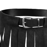 Maxbell 4xMedieval Fringe Tassel Belt Skirts Costume Accessories Cosplay Short Dress Black