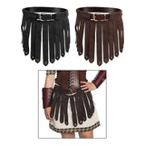 Maxbell 4xMedieval Fringe Tassel Belt Skirts Costume Accessories Cosplay Short Dress Black