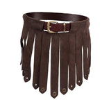 Maxbell 2xMedieval Fringe Tassel Belt Skirts Costume Accessories Cosplay Short Dress Brown