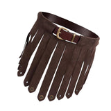 Maxbell 4xMedieval Fringe Tassel Belt Skirts Costume Accessories Cosplay Short Dress Brown