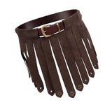 Maxbell 3xMedieval Fringe Tassel Belt Skirts Costume Accessories Cosplay Short Dress Brown