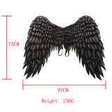 Maxbell 6xNon Woven Fabric Angel Wings Mardi Gras Halloween Cosplay Costume Props White