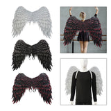Maxbell 6xNon Woven Fabric Angel Wings Mardi Gras Halloween Cosplay Costume Props White