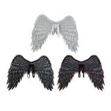 Maxbell 3xNon Woven Fabric Angel Wings Mardi Gras Halloween Cosplay Costume Props White