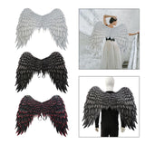 Maxbell 5xNon Woven Fabric Angel Wings Mardi Gras Halloween Cosplay Costume Props White