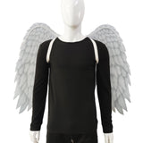 Maxbell 2xNon Woven Fabric Angel Wings Mardi Gras Halloween Cosplay Costume Props White