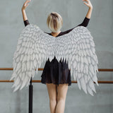 Maxbell 5xNon Woven Fabric Angel Wings Mardi Gras Halloween Cosplay Costume Props White