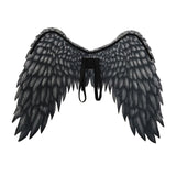 Maxbell 2xNon Woven Fabric Angel Wings Mardi Gras Halloween Cosplay Costume Props Black