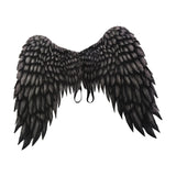 Maxbell 2xNon Woven Fabric Angel Wings Mardi Gras Halloween Cosplay Costume Props Black